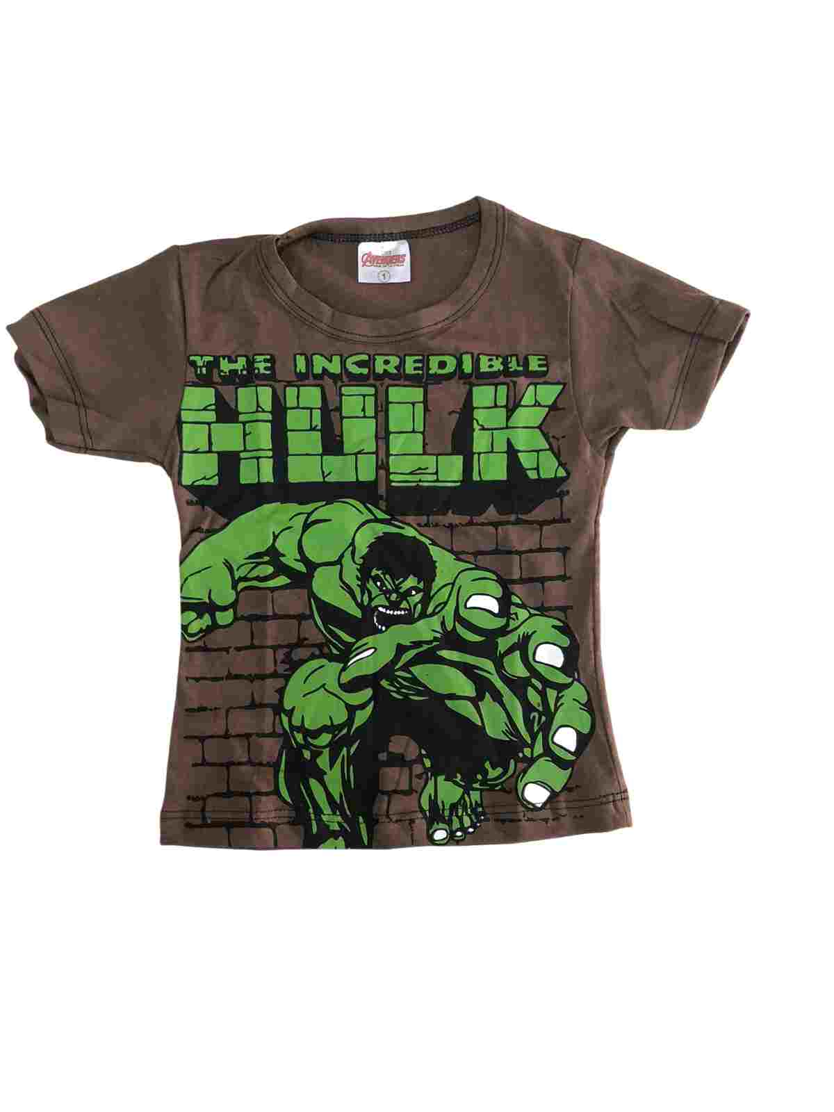CAMISETA HULK MARROM 1 AO 10